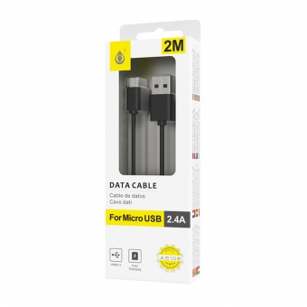 Kabelis USB-micro USB 2m 2A OnePlus melns 