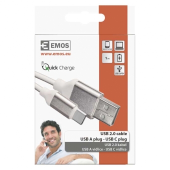 Kabelis EMOS A-C USB 1m 