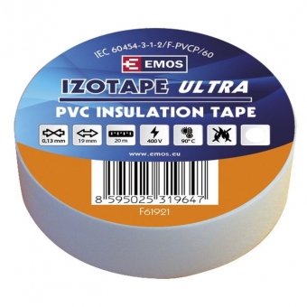 PVC. insulation tape Izotape Ultra 19/20 (white) 
