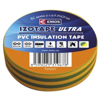 PVC. insulation tape Izotape Ultra 19/20 (green/yellow) 