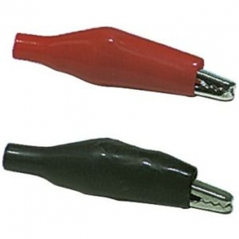 Terminals set insulated (black/red) 