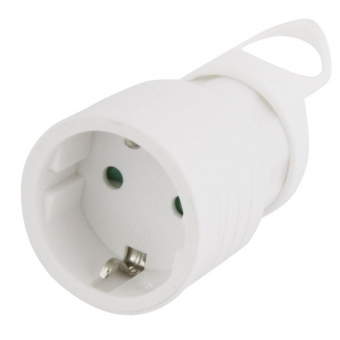 Socket with safety (white) 