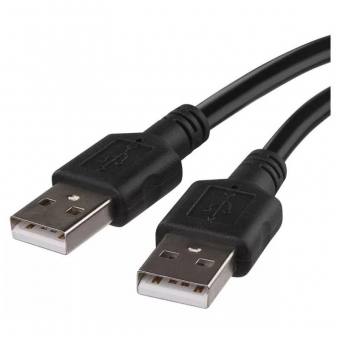 USB kabelis USB 2,0 A/M-A/M 2 m melnais 