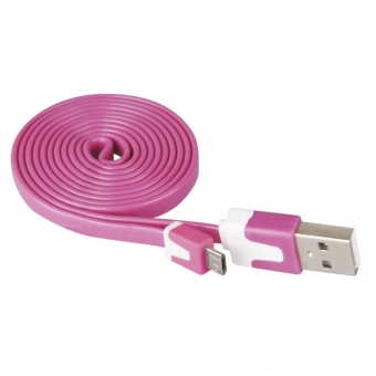 Cable USB 2.0 A/M - micro B/M 1m (pink) 