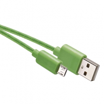 Kabelis USB 2.0 A/M - micro B/M 1m (zaļš) 
