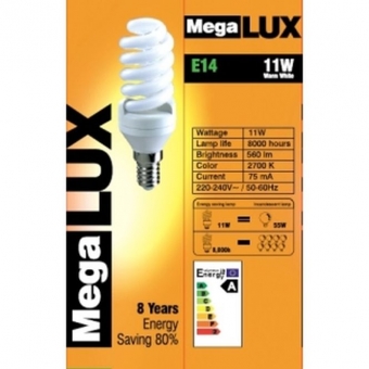 Energy saving light bulb E14 11W(55W) WW 