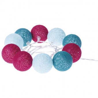 LED garland - cotton balls spring 2xAA WW, TIMER 